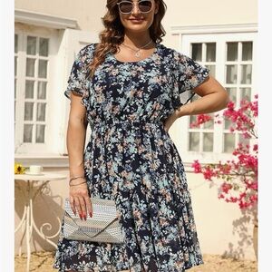 Floral Navy Dress